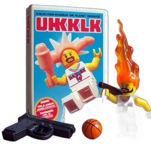 fire, lego, figure, basketball transparent PNG cut-out