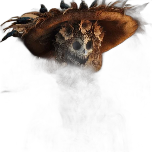 dragon, hair, creature, mask transparent PNG cut-out