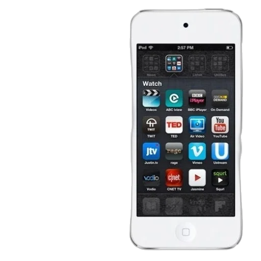 ipod, touch, displaying, various transparent PNG cut-out