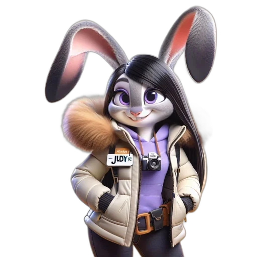 jacket, staff, animal, 3d render transparent PNG cut-out