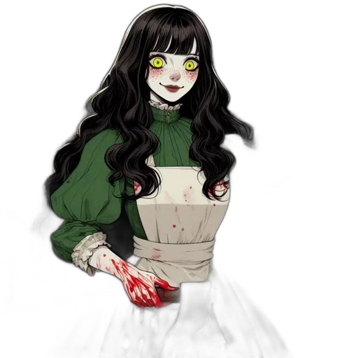 dress, staff, creature, pixel art transparent PNG cut-out