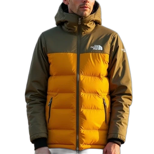 jacket, 3d render, golden, earth tones transparent PNG cut-out
