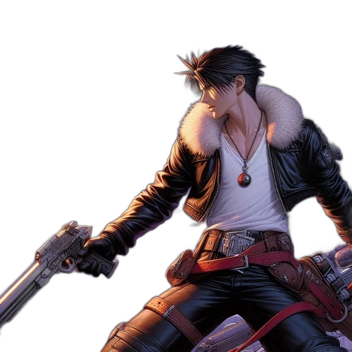 weapon, jacket, sword, concept art transparent PNG cut-out