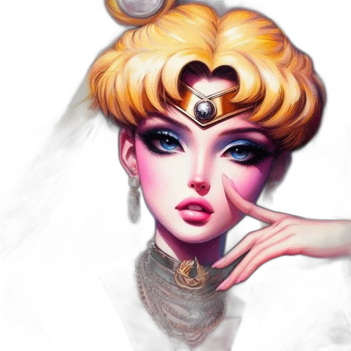 jewelry, crown, face, fantasy art transparent PNG cut-out