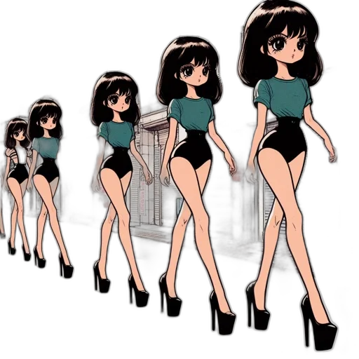 dress, cartoon, anime, concept art transparent PNG cut-out