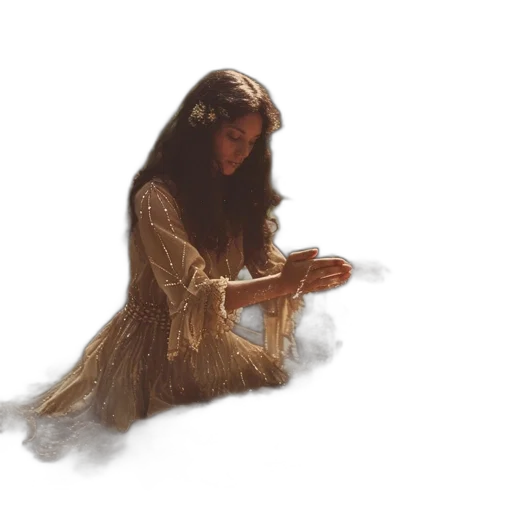 creature, dress, jewelry, fantasy art transparent PNG cut-out