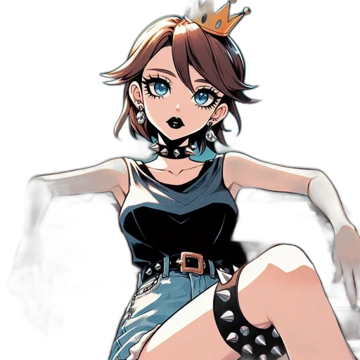 crown, dress, staff, weapon transparent PNG cut-out