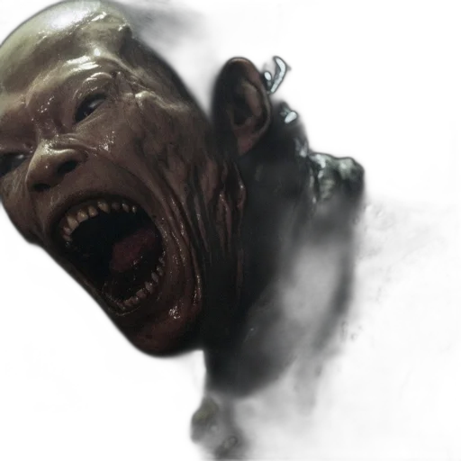 creature, face, mask, staff transparent PNG cut-out