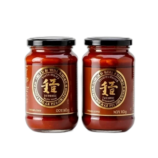 food, two, identical, jars transparent PNG cut-out