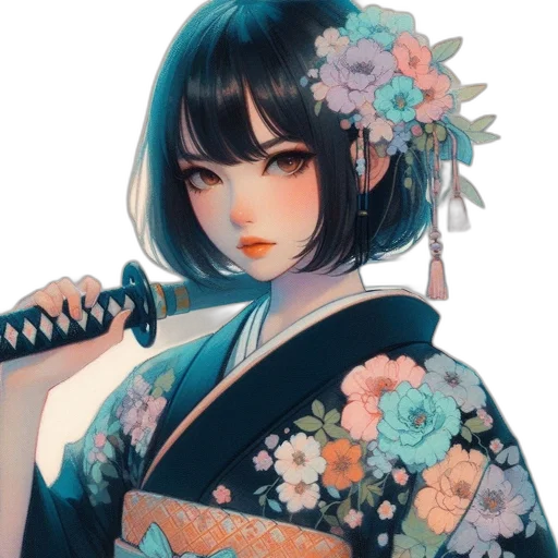 staff, sword, weapon, flower transparent PNG cut-out