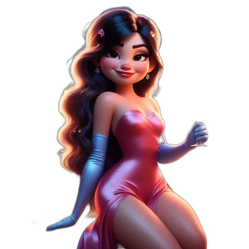 dress, concept art, cartoon, comic book art transparent PNG cut-out