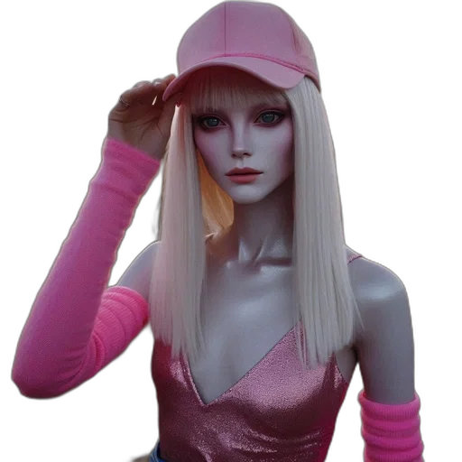 hat, vaporwave, 3d render, concept art transparent PNG cut-out