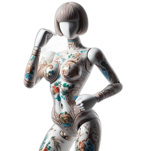 robot, dress, jewelry, 3d render transparent PNG cut-out