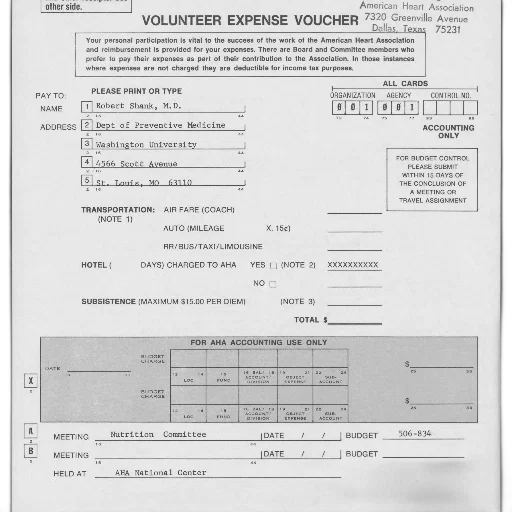 volunteer, expense, voucher, form transparent PNG cut-out
