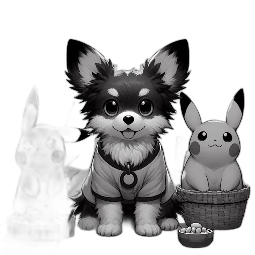 animal, concept art, pixel art, 3d render transparent PNG cut-out