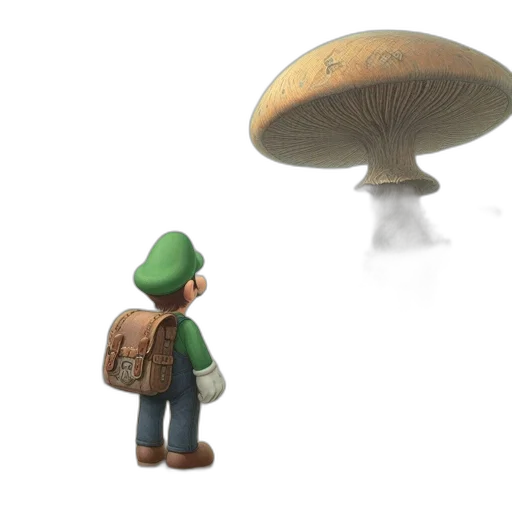 hat, umbrella, concept art, 3d render transparent PNG cut-out