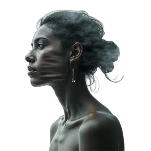 face, mask, crown, hair transparent PNG cut-out