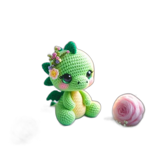 dragon, creature, staff, 3d render transparent PNG cut-out