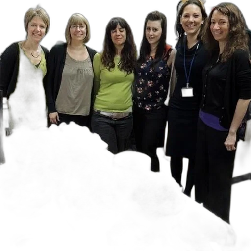 staff, snow, group, women transparent PNG cut-out