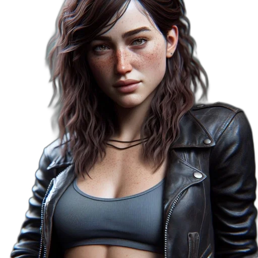 jacket, face, concept art, photorealistic transparent PNG cut-out