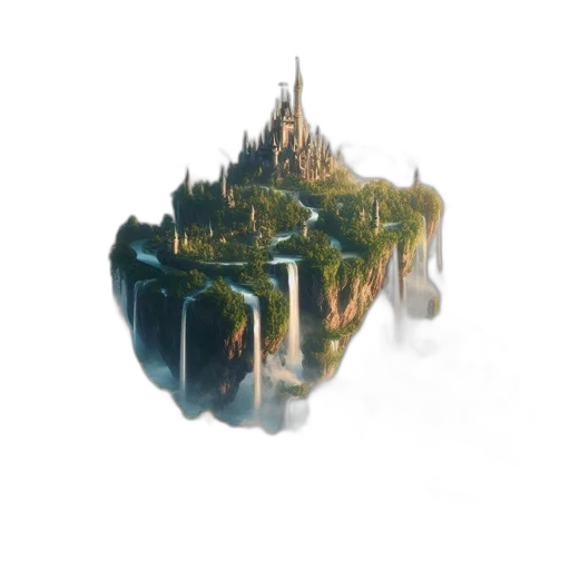crown, building, dragon, sword transparent PNG cut-out