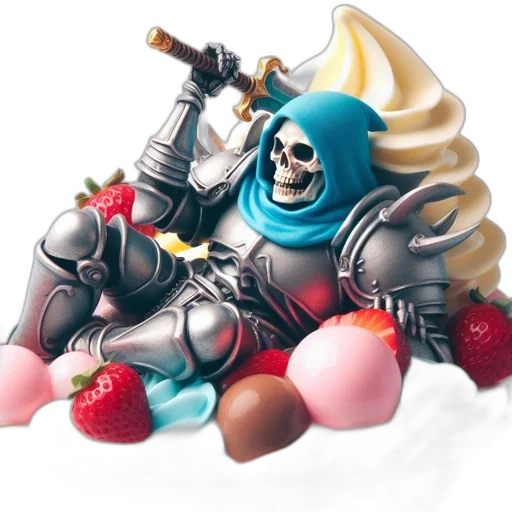robot, food, concept art, vaporwave transparent PNG cut-out
