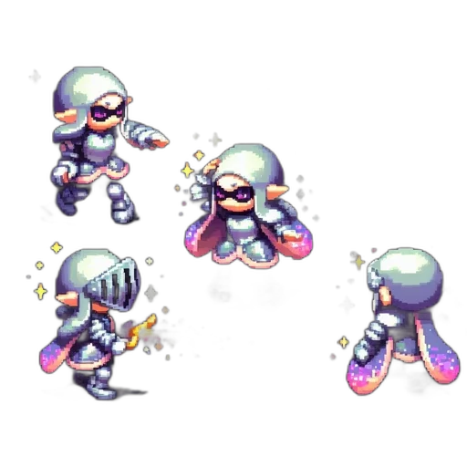 robot, creature, pixel art, concept art transparent PNG cut-out