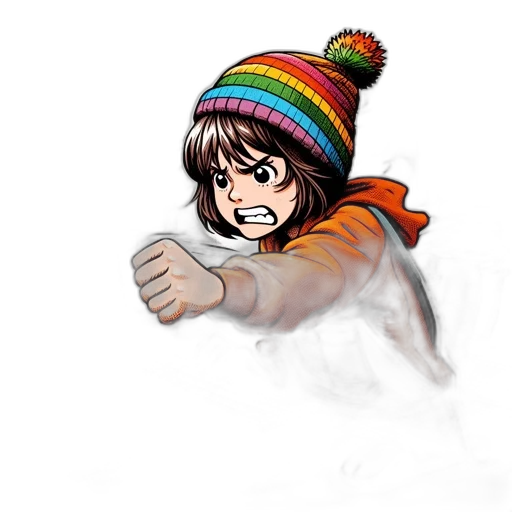 hat, jacket, creature, face transparent PNG cut-out