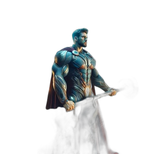 sword, weapon, staff, robot transparent PNG cut-out