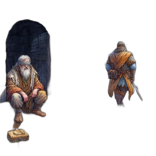 concept art, fantasy art, pixel art, 3d render transparent PNG cut-out