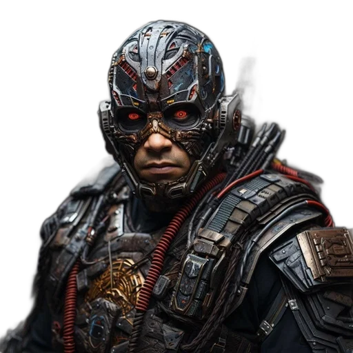 face, mask, weapon, concept art transparent PNG cut-out