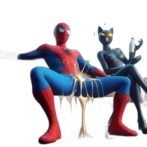 concept art, 3d render, comic book art, two transparent PNG cut-out