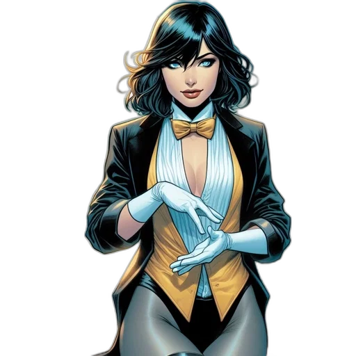 comic book art, concept art, cartoon, female transparent PNG cut-out