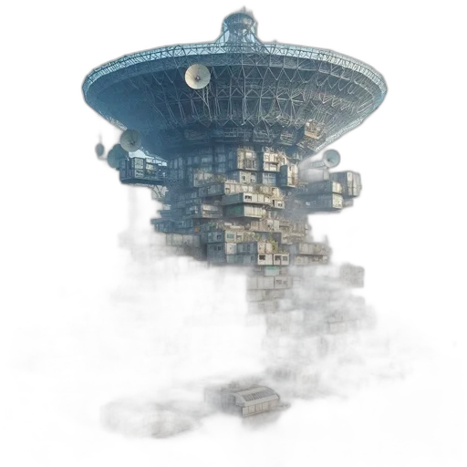 robot, hat, building, concept art transparent PNG cut-out