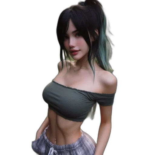 dress, staff, robot, 3d render transparent PNG cut-out