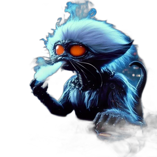 creature, staff, mask, dragon transparent PNG cut-out