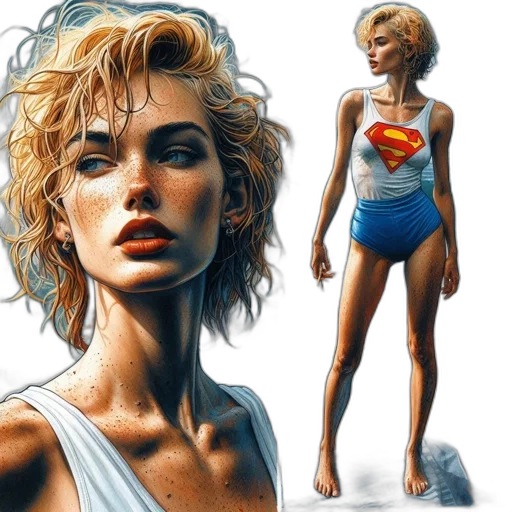 comic book art, concept art, photorealistic, oil painting transparent PNG cut-out