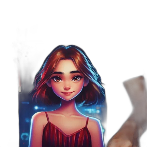 dress, face, robot, hair transparent PNG cut-out