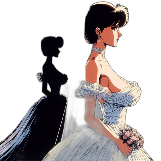 dress, concept art, cartoon, photorealistic transparent PNG cut-out