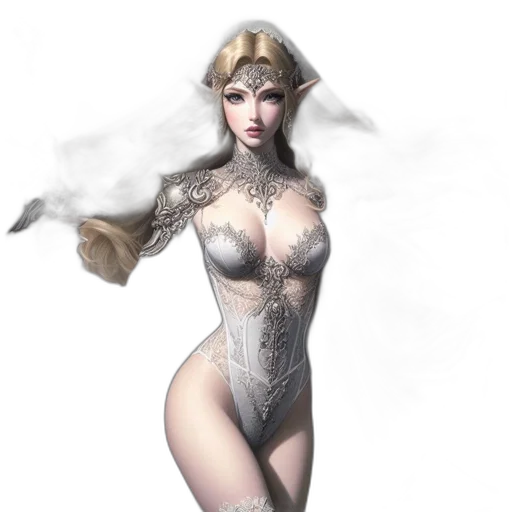 dress, fantasy art, concept art, comic book art transparent PNG cut-out