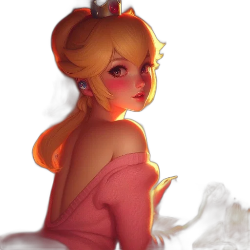 crown, dress, staff, face transparent PNG cut-out