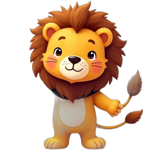 animal, staff, crown, 3d render transparent PNG cut-out