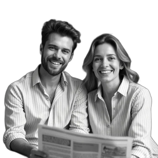 furniture, staff, photorealistic, black transparent PNG cut-out