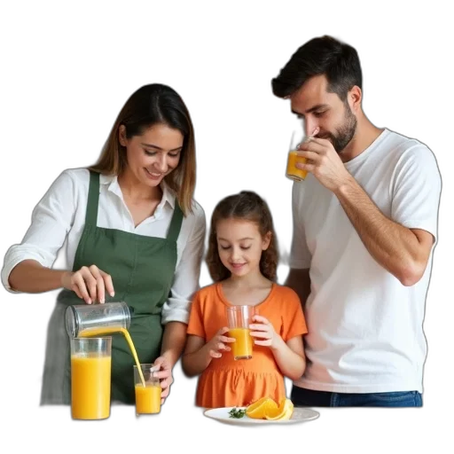 food, golden, family, three transparent PNG cut-out
