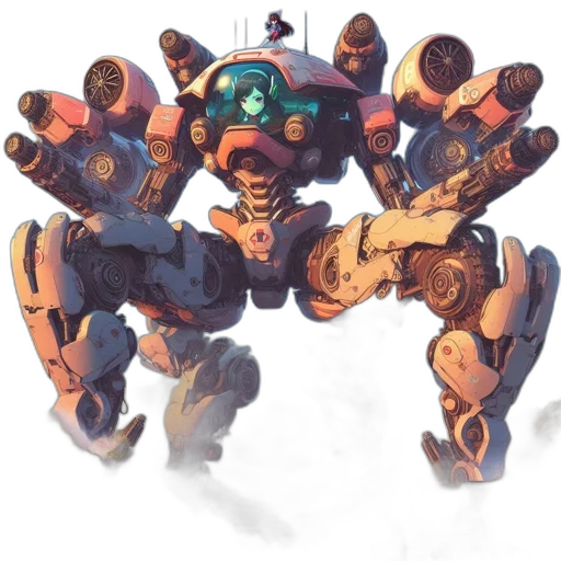robot, weapon, creature, mask transparent PNG cut-out