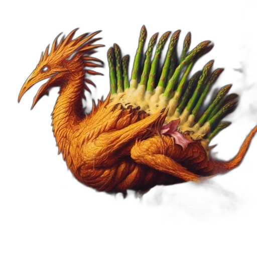 dragon, animal, creature, staff transparent PNG cut-out