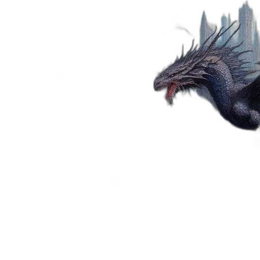 dragon, animal, creature, weapon transparent PNG cut-out