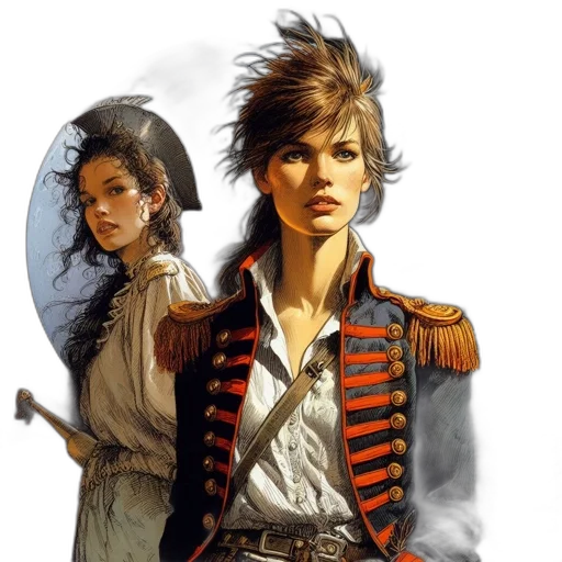concept art, fantasy art, comic book art, photorealistic transparent PNG cut-out