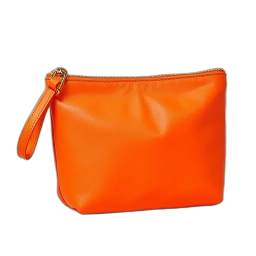 orange, small, pouch, purse transparent PNG cut-out