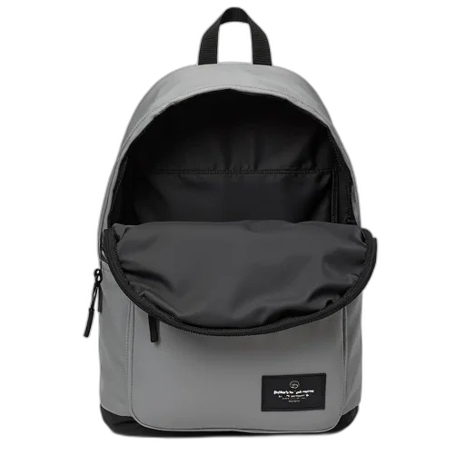 jacket, monochrome, grey, backpack transparent PNG cut-out